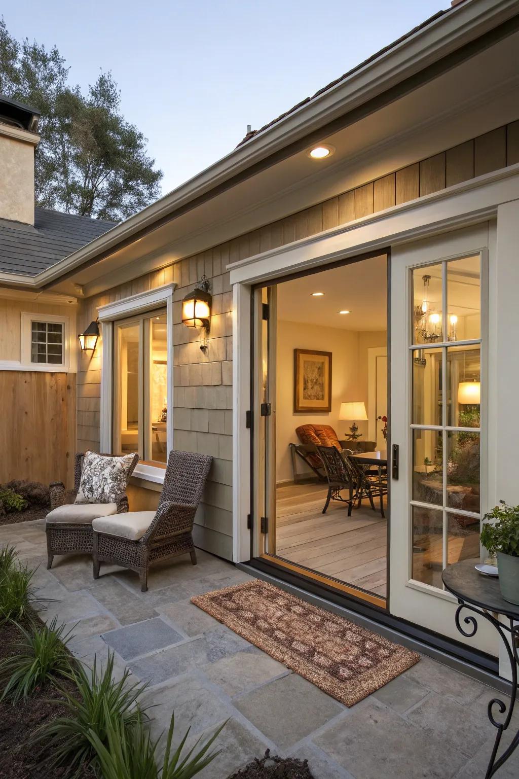 Recessed style panes provide a space-saving solution with a sleek appearance.