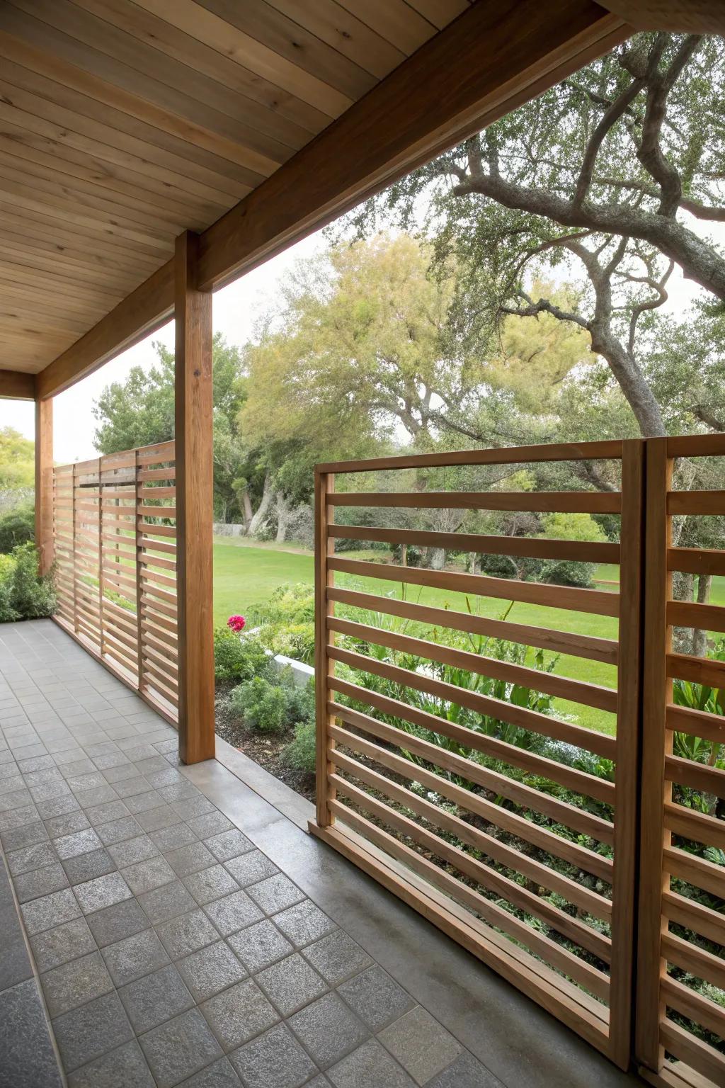 Open-concept fences harmonize privacy and panoramas.