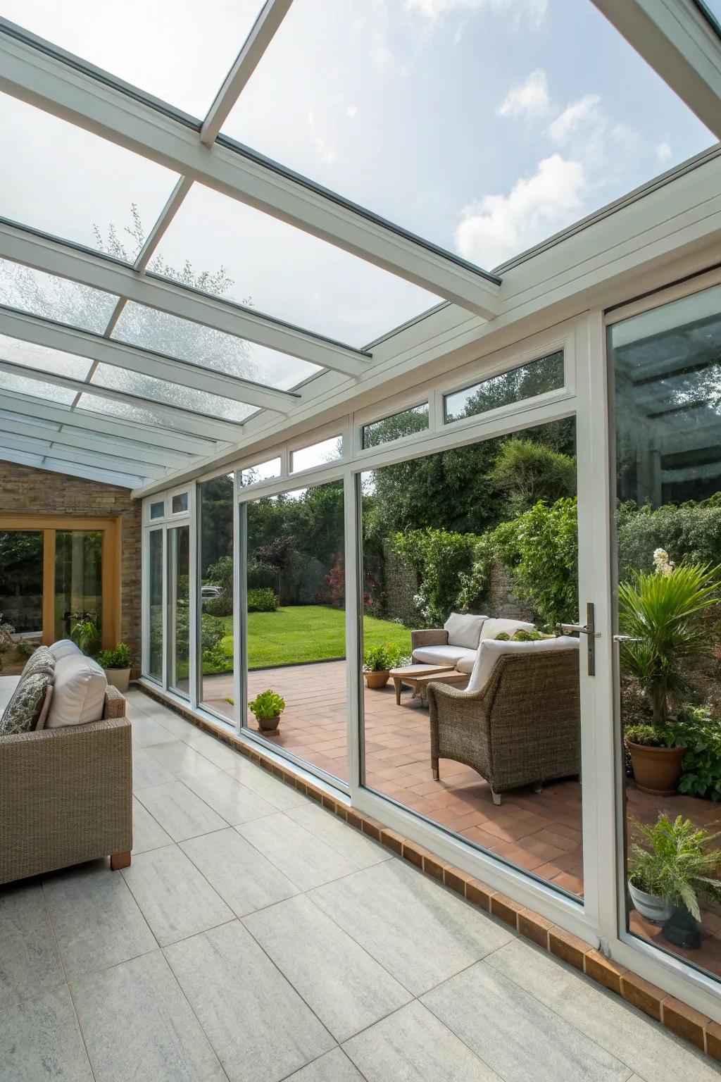 Design smooth transitions with see-through shelters.