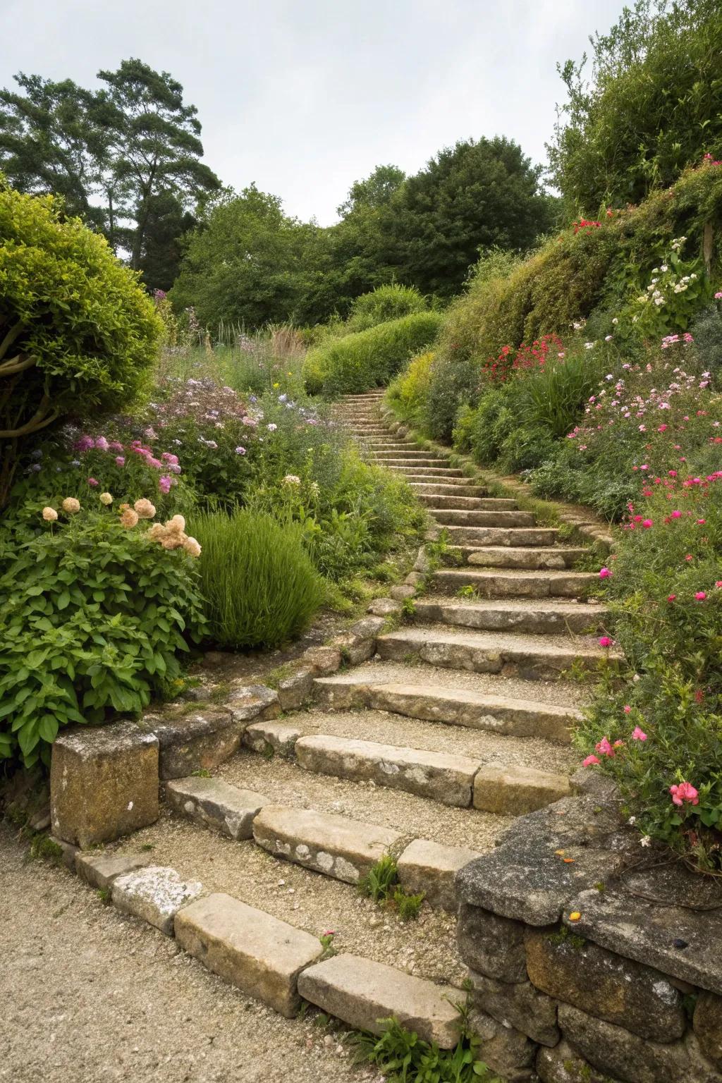 A traditional stairwell that fits seamlessly.