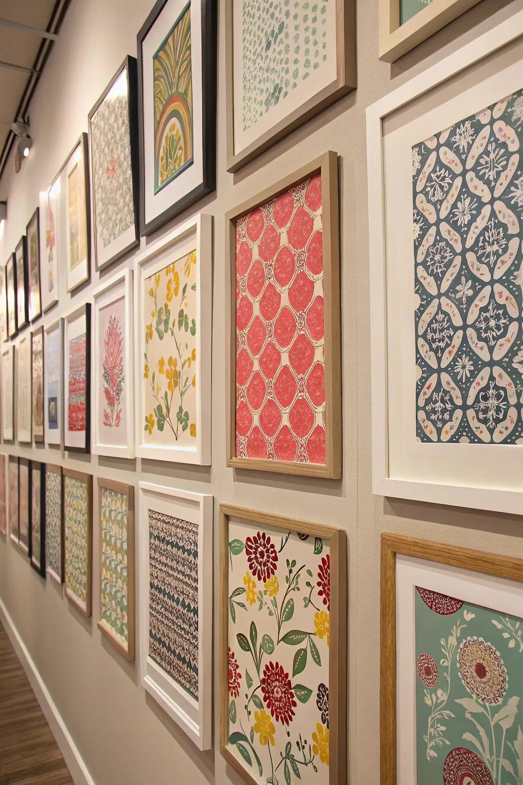 Convert wallpaper to artistic creations using framed display panels.