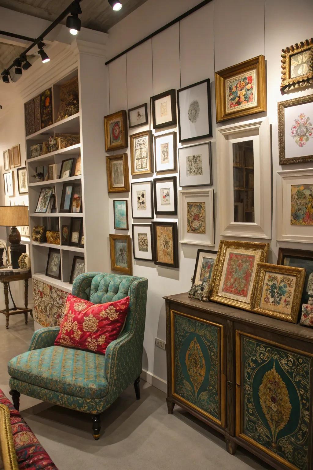 Blend fashions through adaptable picture frame molding.