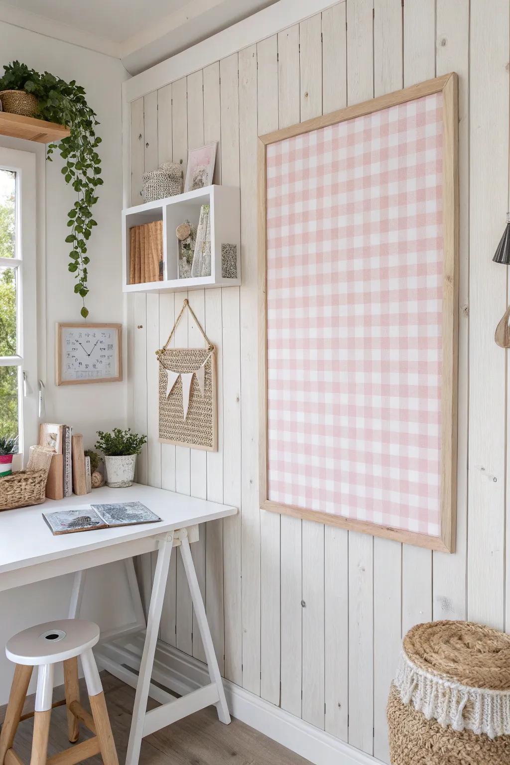 Elevate your creative zone with a charming rose notice board, where simplicity converges with ingenuity.