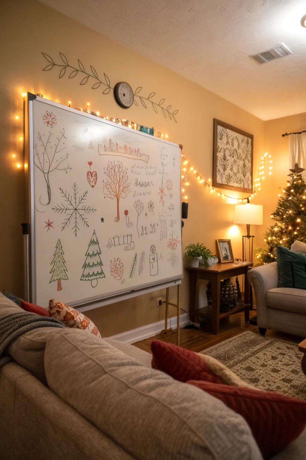 Celebrate the seasons with themed chalkboard decorations.