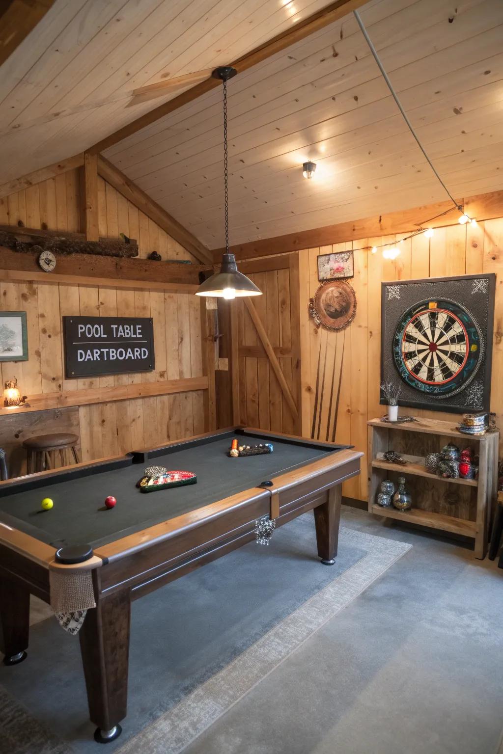 A game room injects excitement and entertainment into your man cave.
