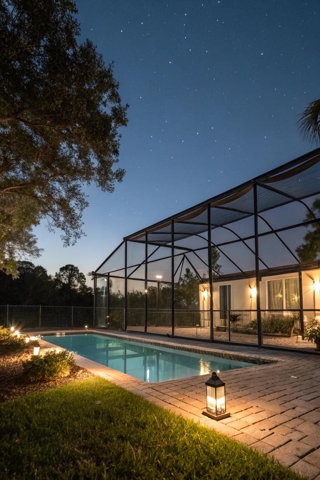 Recessed lights offer understated beauty and direction.