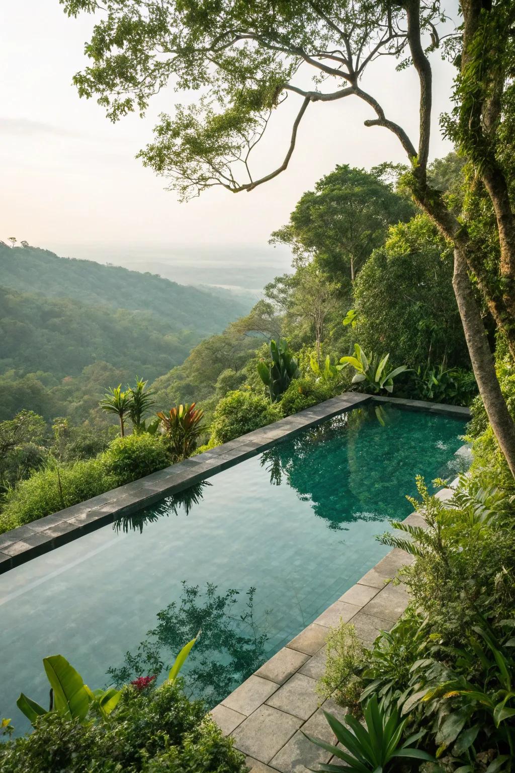 Greenery incorporated into edging designs crafts a natural retreat.