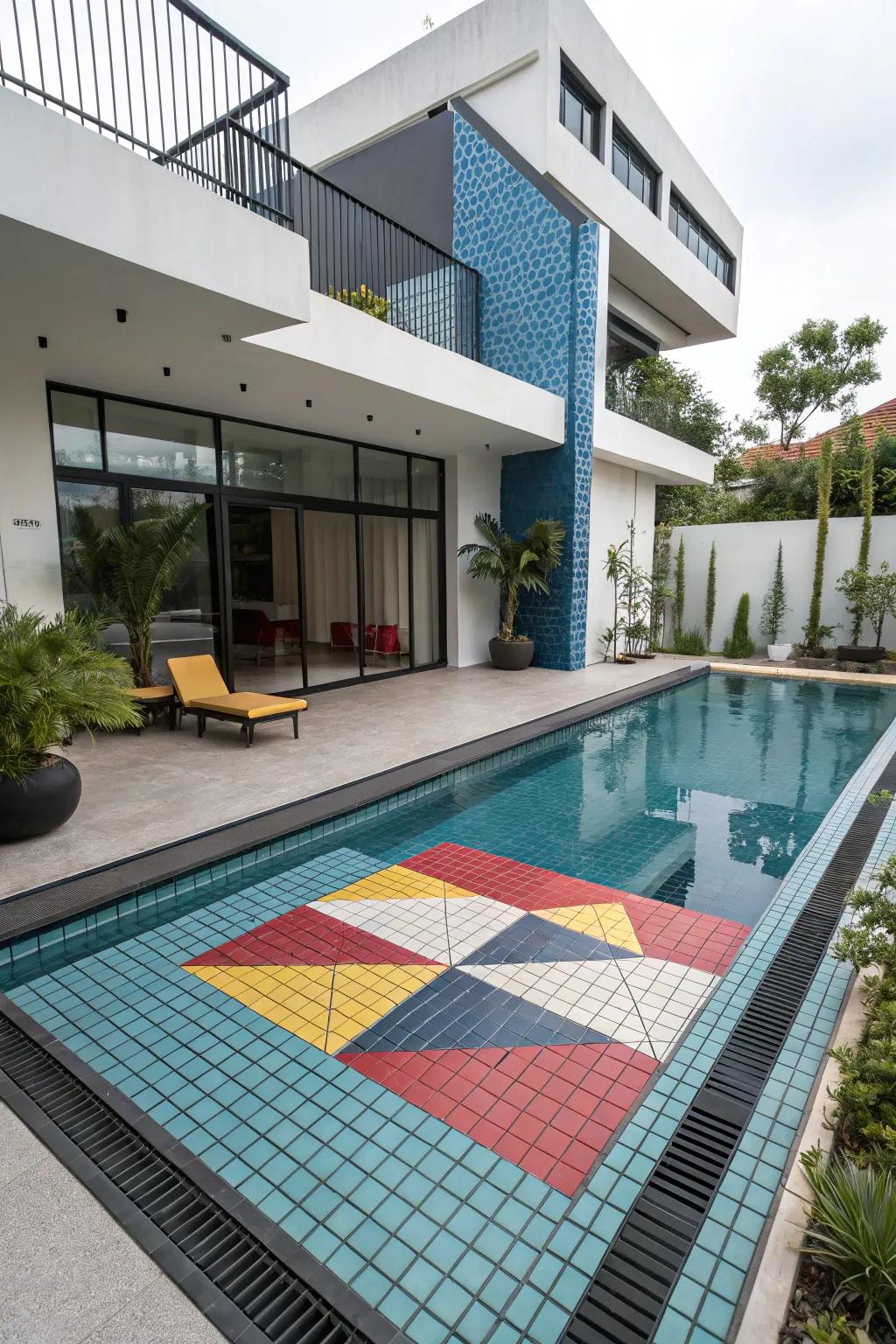 Geometric designs add a contemporary sophistication to your pool area.