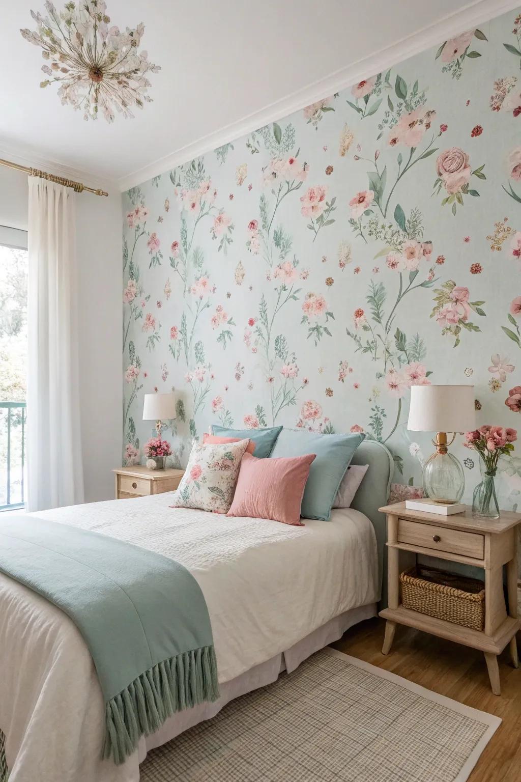 Floral motifs usher the tranquility of nature inside.