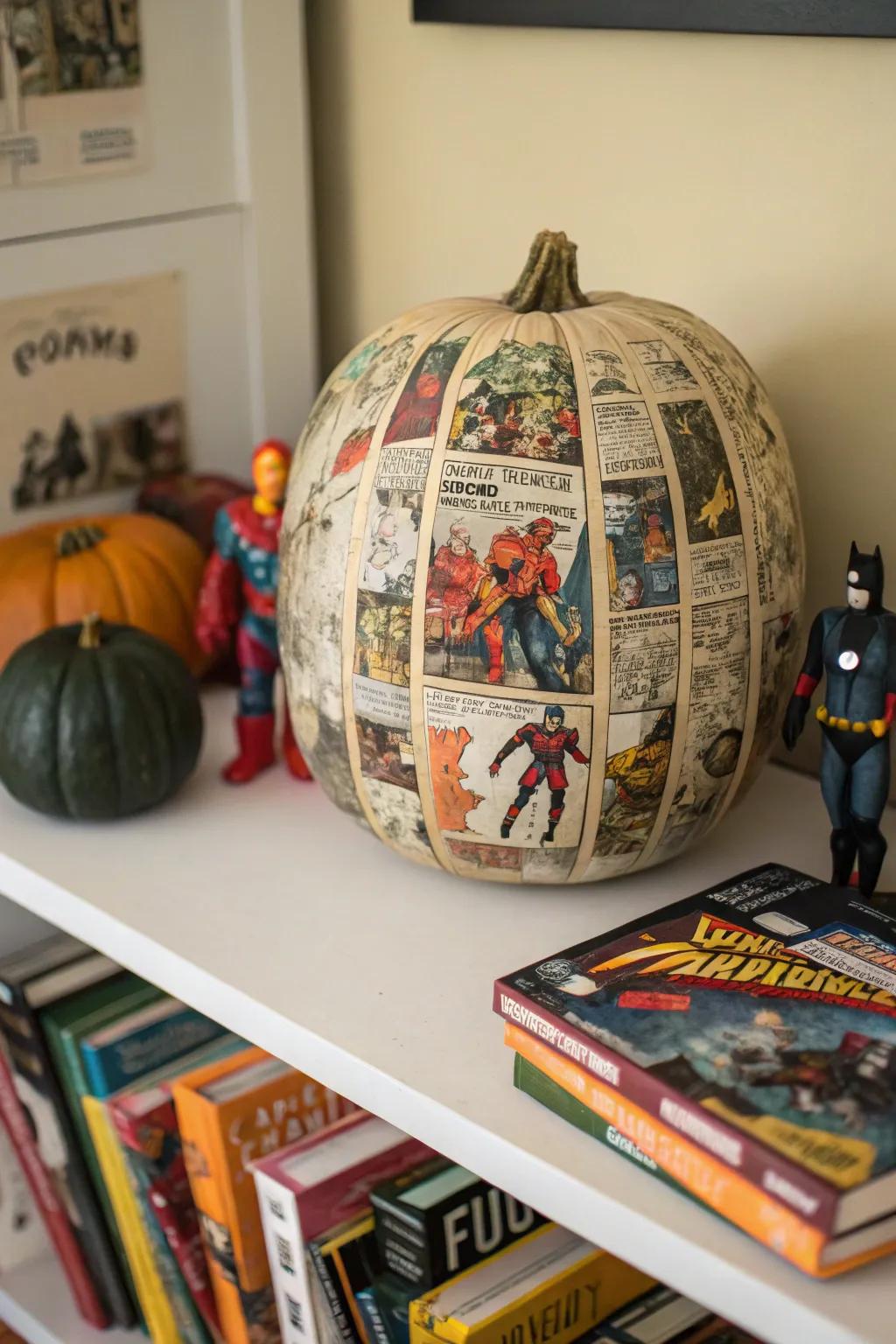 Illustrated novel pumpkins are a success with superhero enthusiasts.