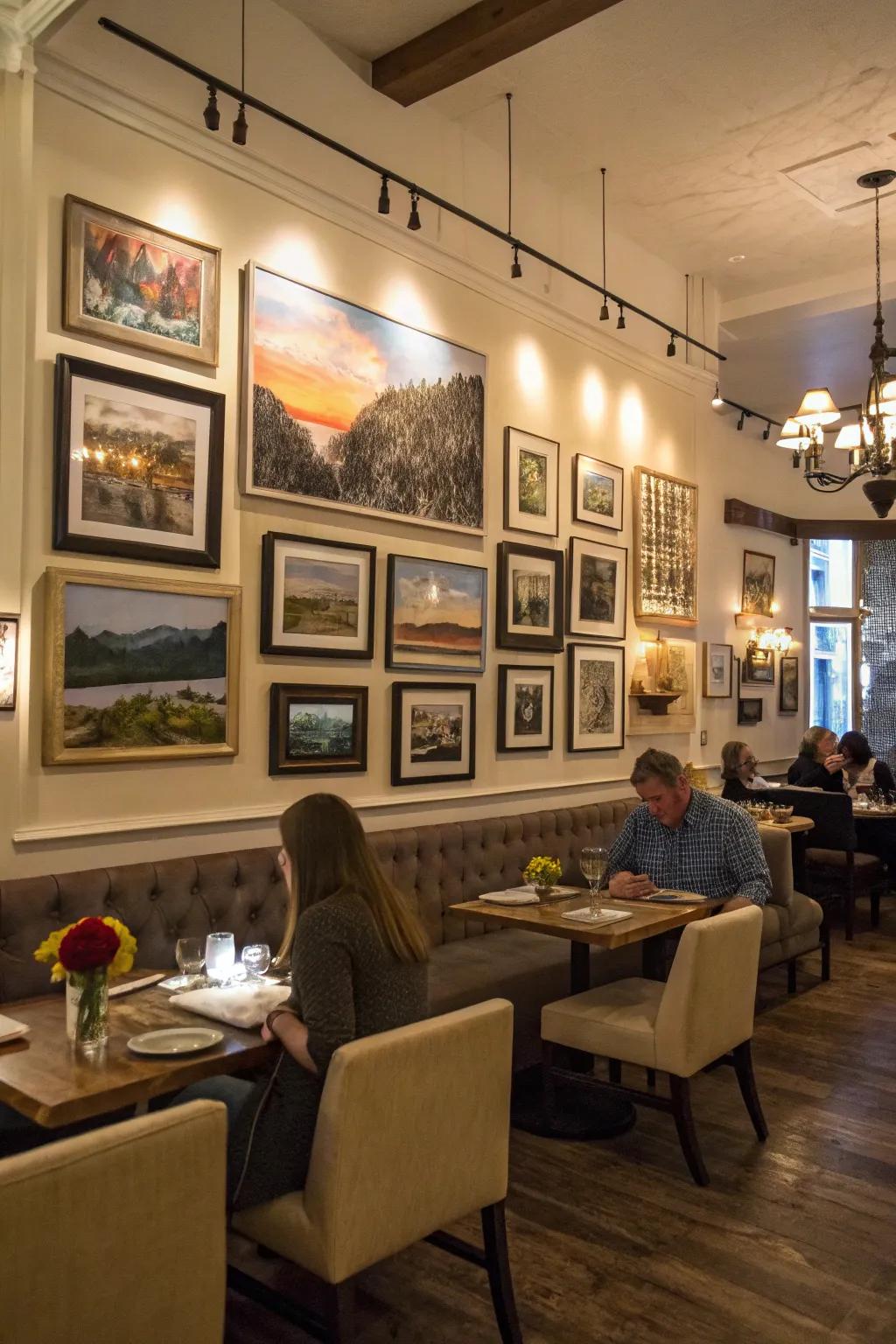 Championing local artists adds distinctive visual flair and a sense of community.