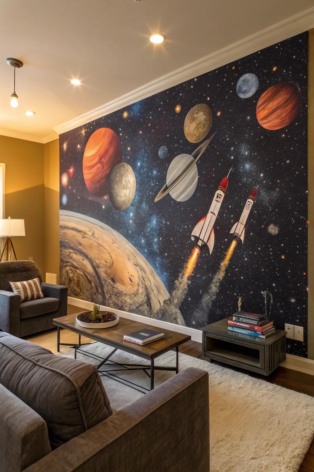 Revamp your wall with striking galactic art.