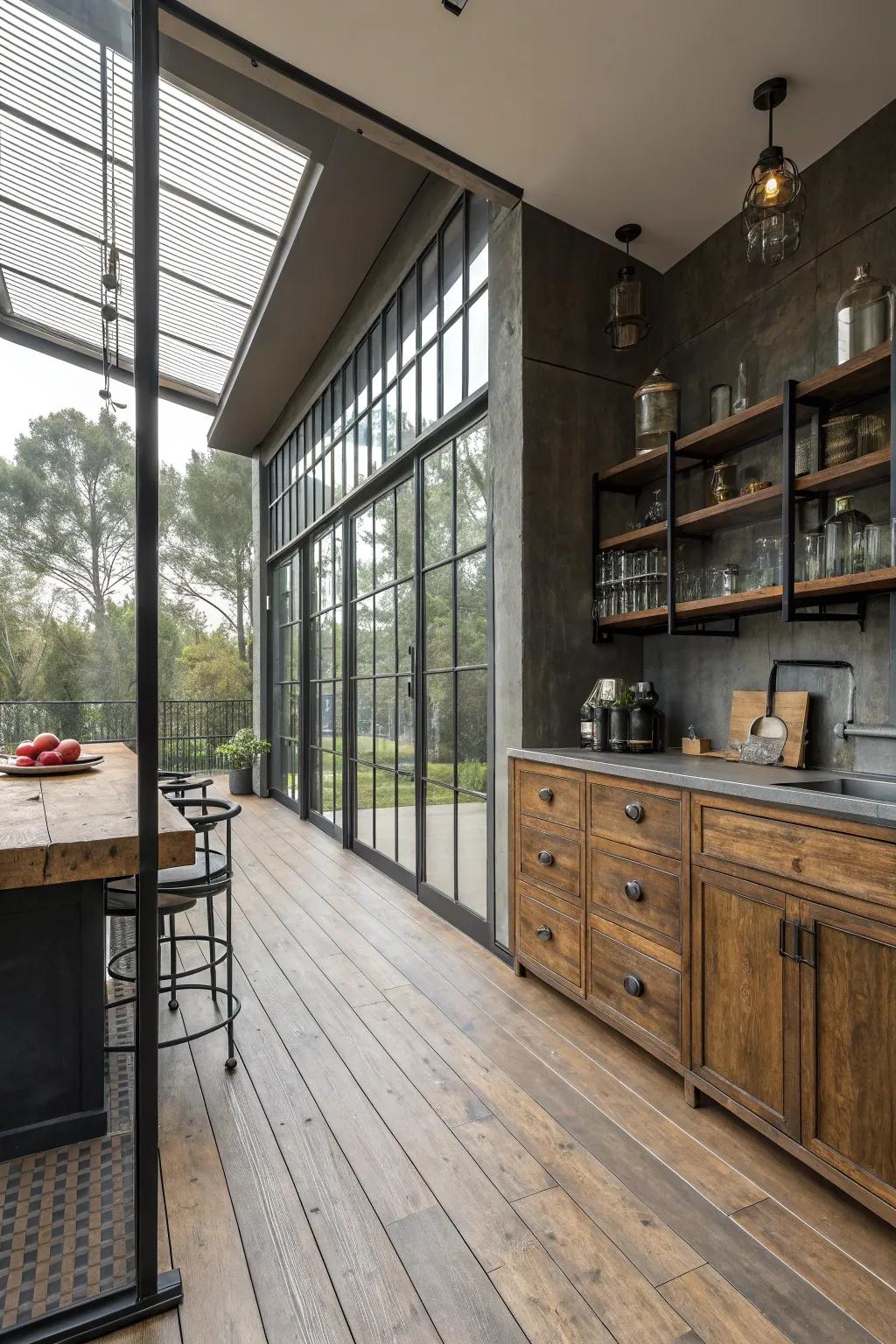 A room exhibiting an assortment of materials meant for the addition of visual richness.