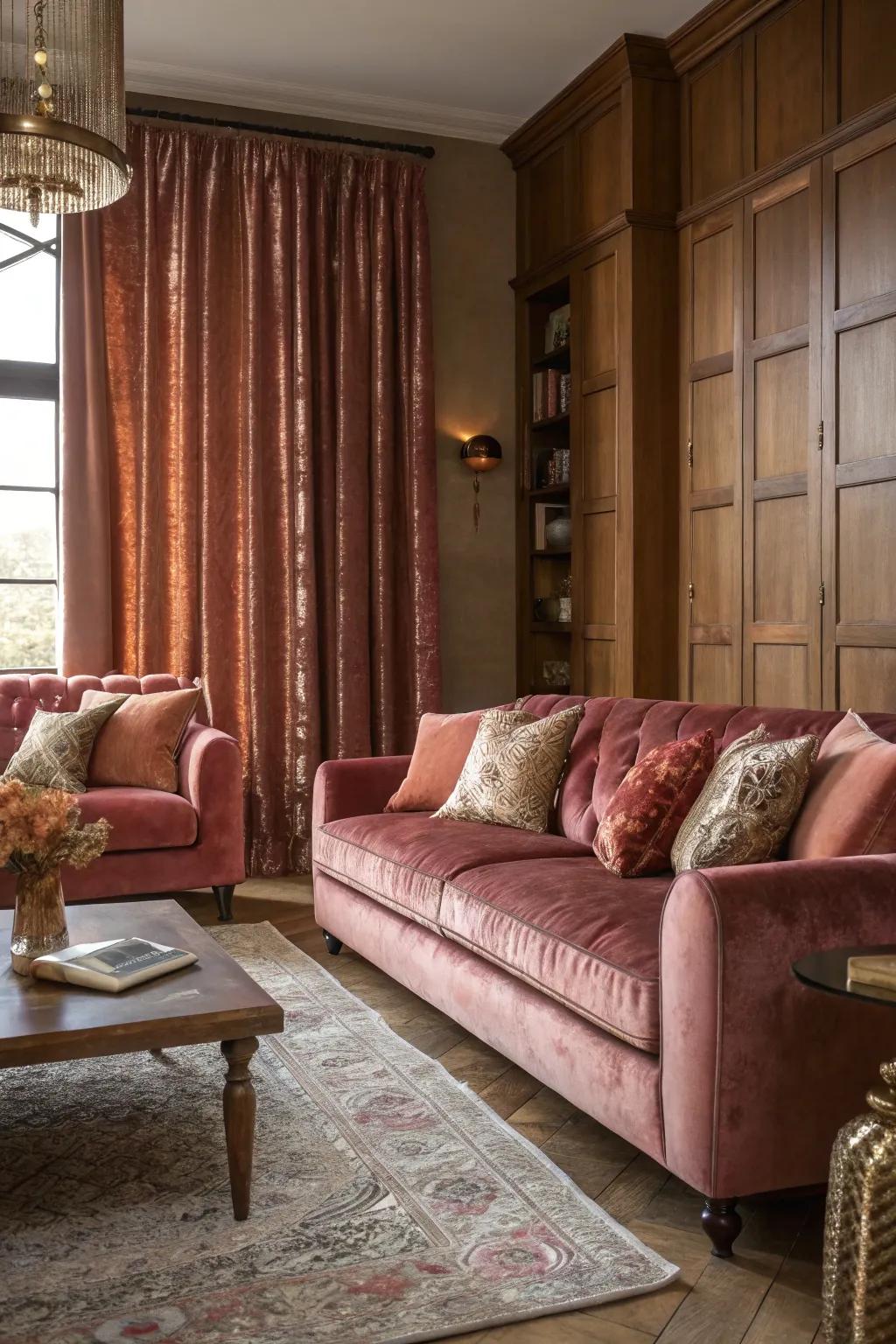 Assembled textures develop depth and fascination in the lounge.