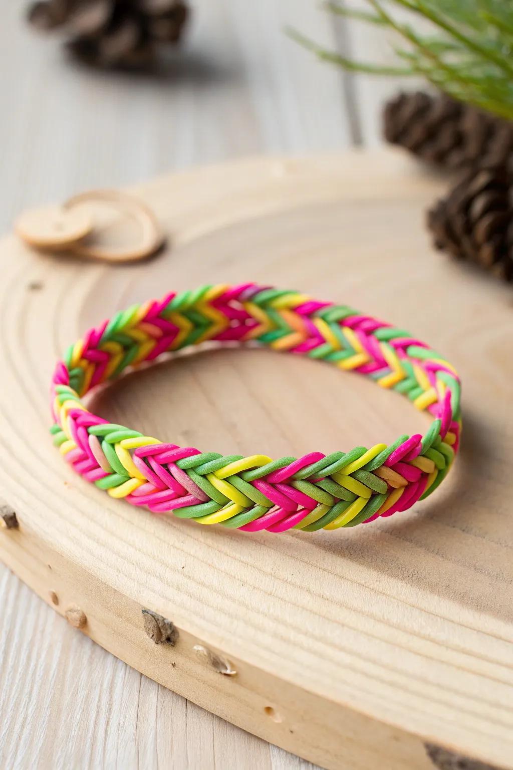 Brighten your style using a neon zig zag bracelet, where simplicity meets vibrancy.