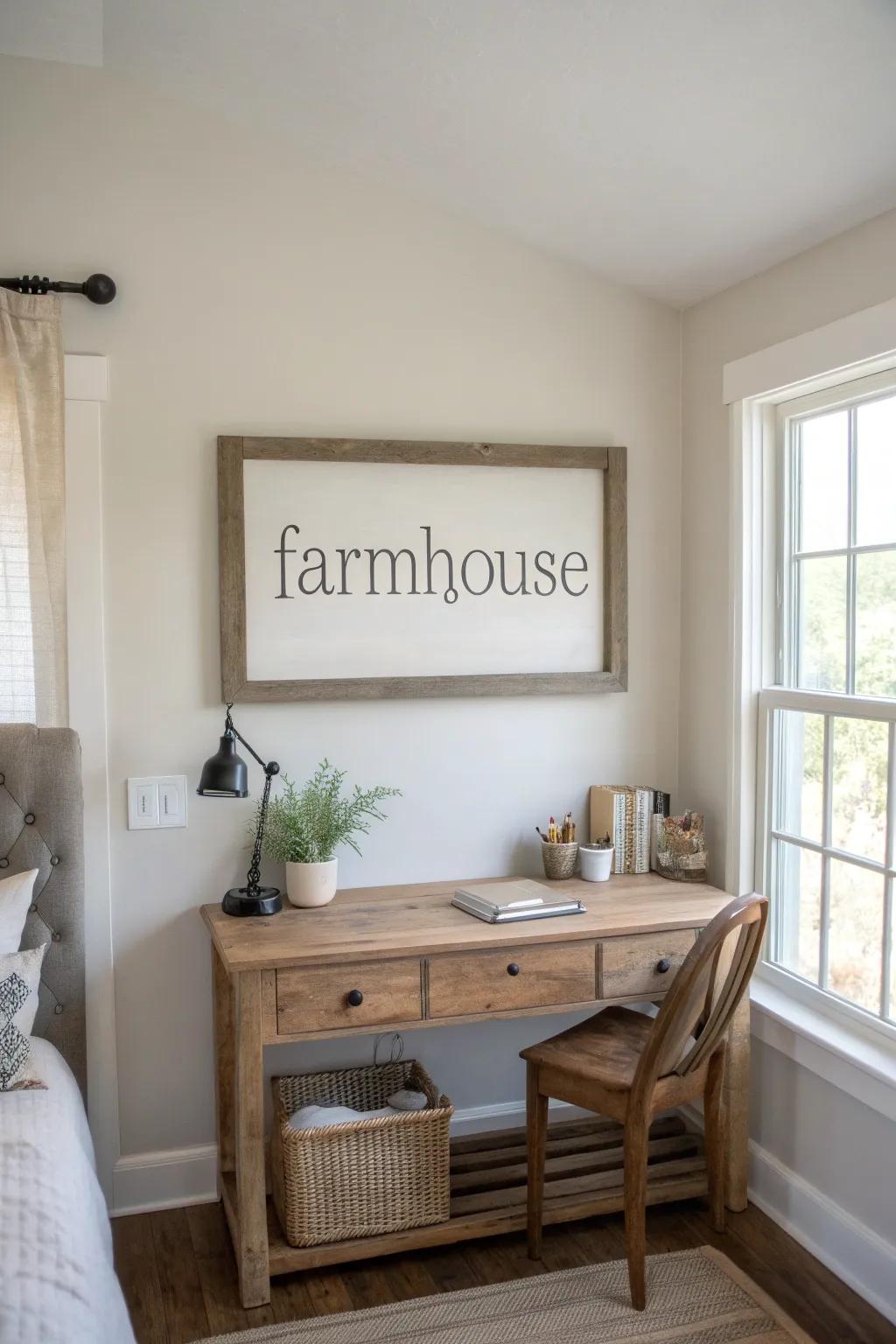 Countryside signs impart character and inspiration to your office atmosphere. ✨ #InspirationalQuotes #FarmhouseStyle