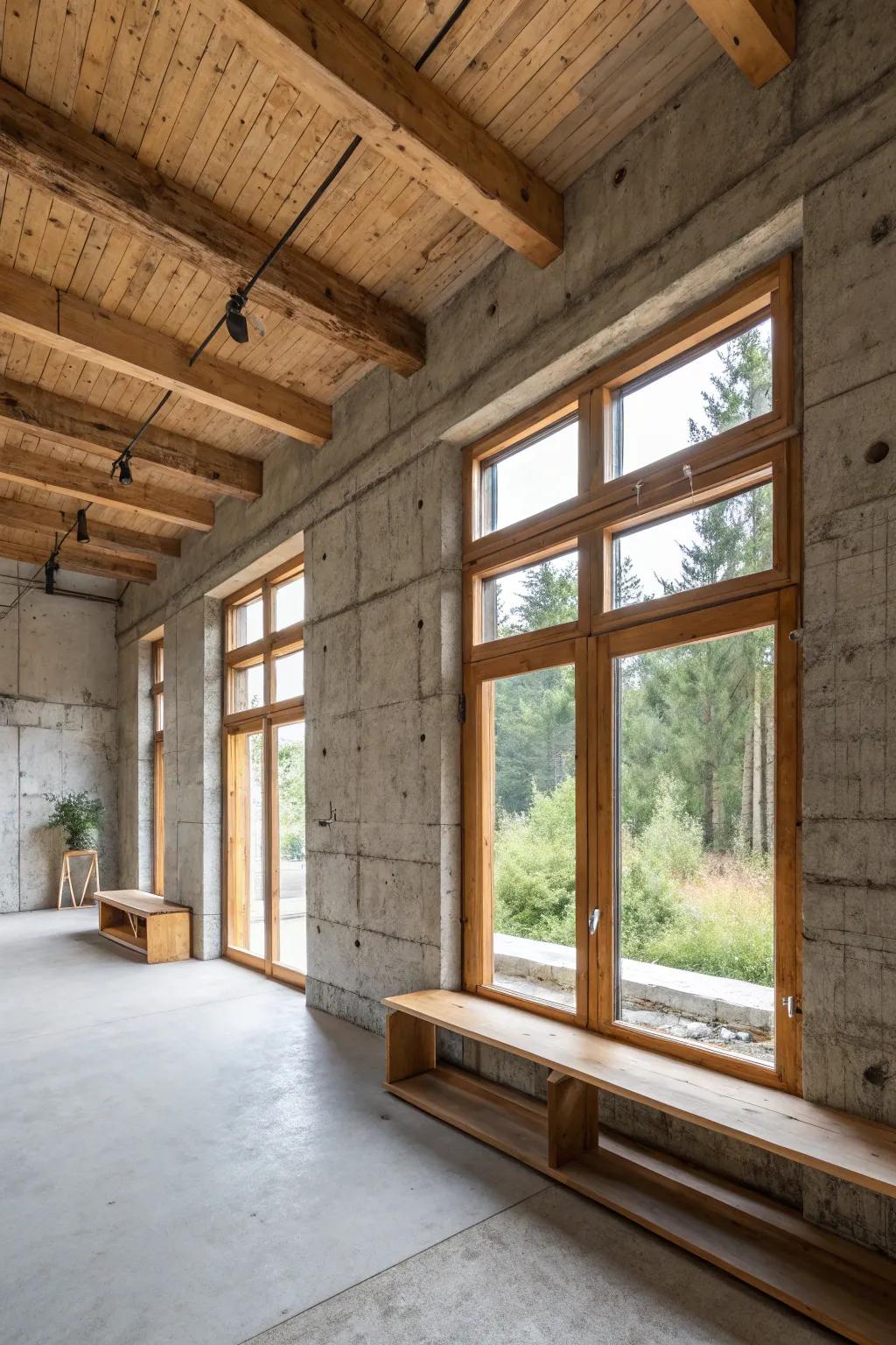 Factory components meet country fir for a singular feel.