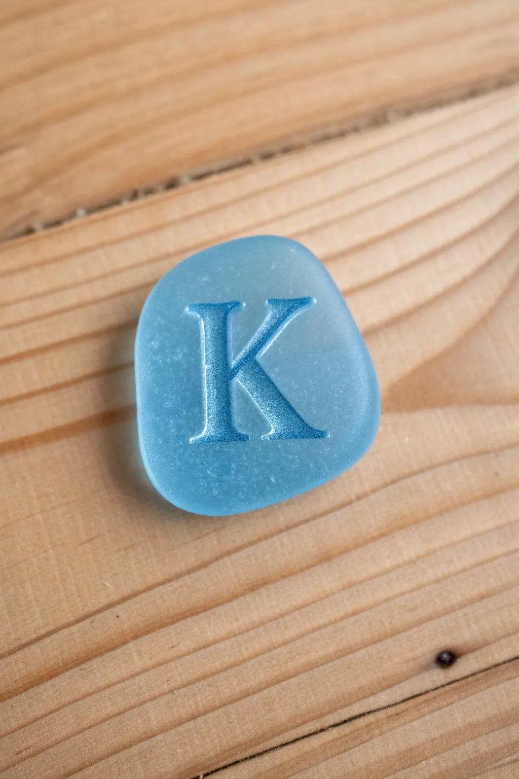 Sea glass monograms add a personalized touch to decor.