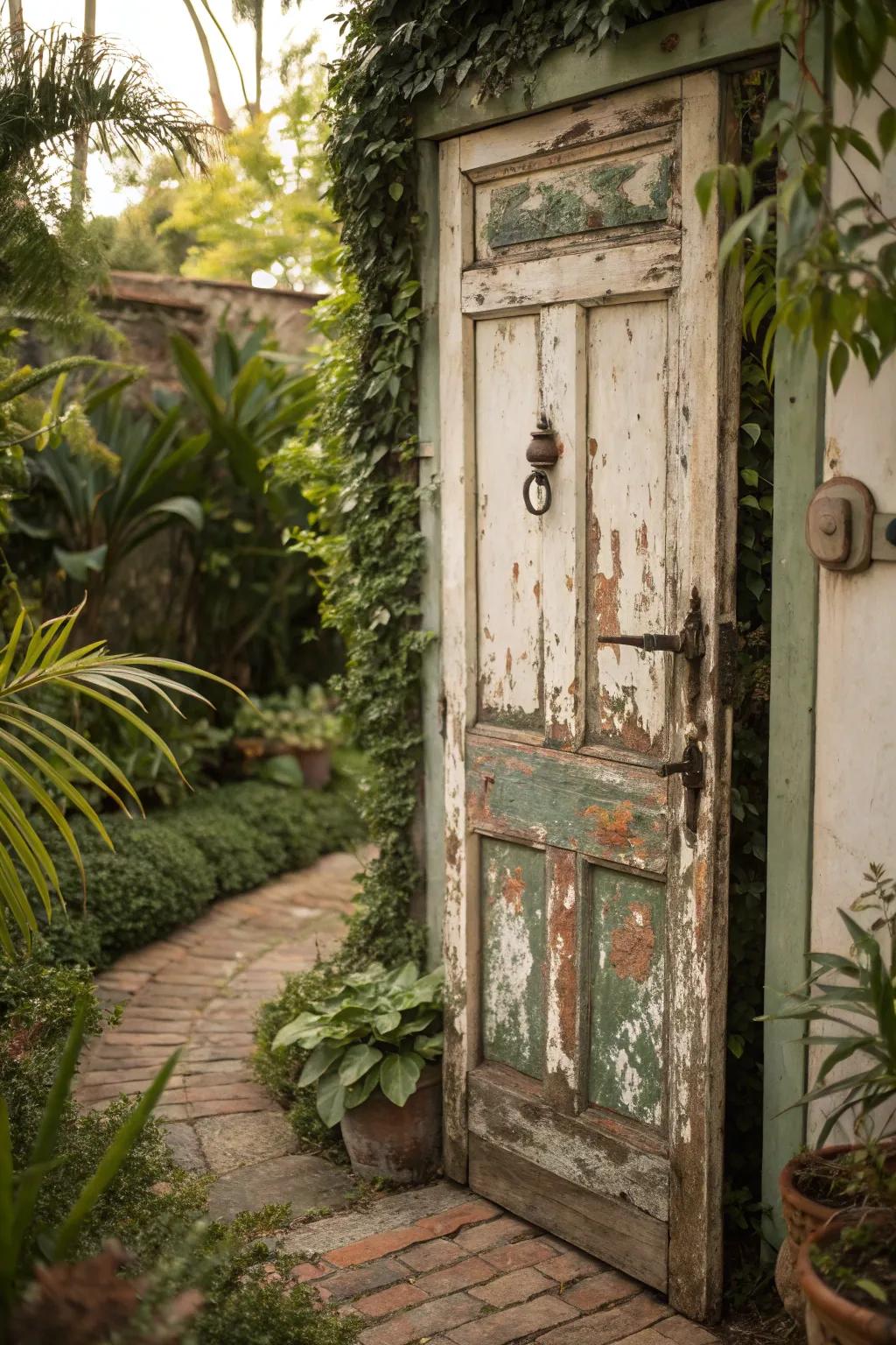 A retro portal appends character and history to this secret garden.