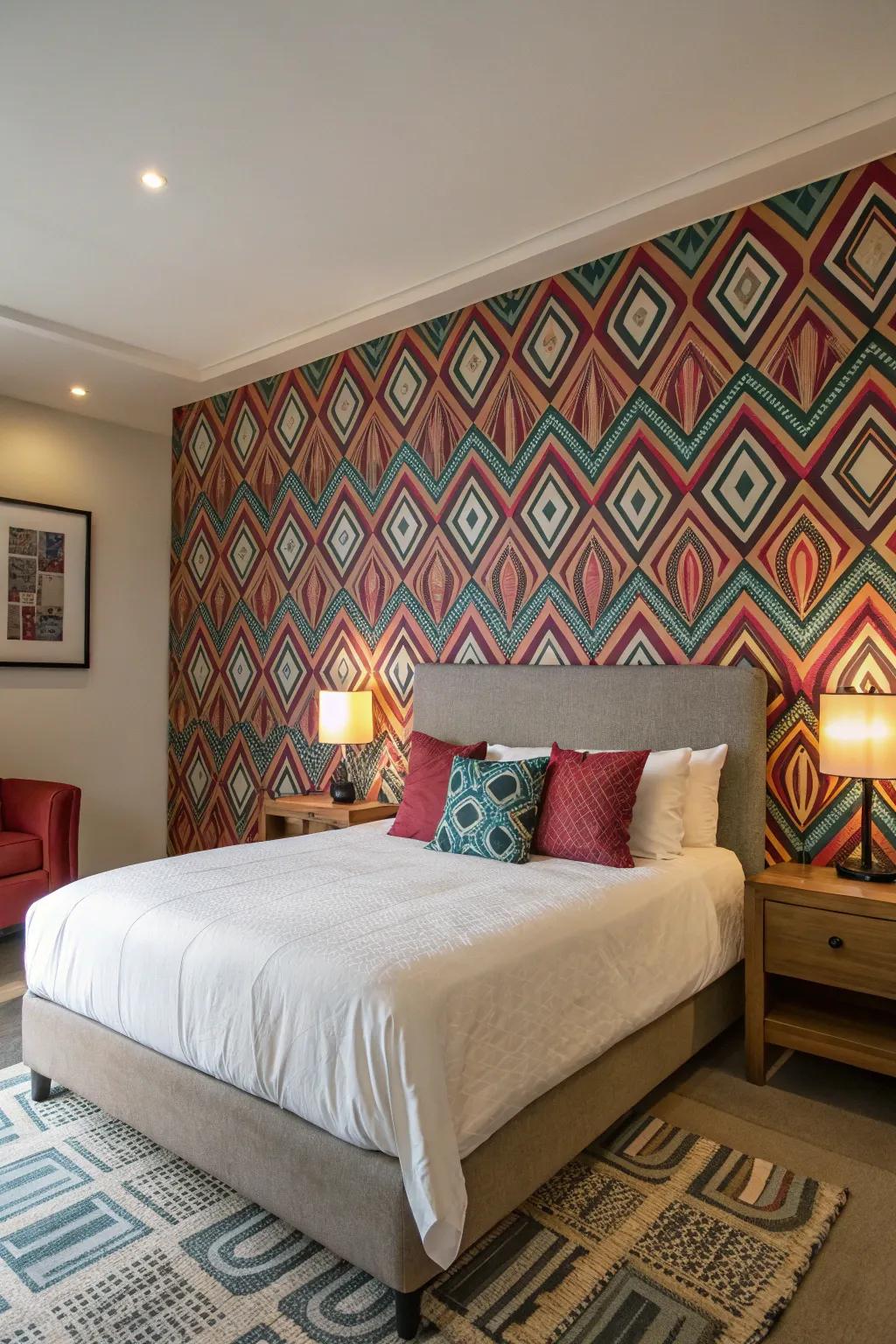 Bold-look walls add depth and individuality.