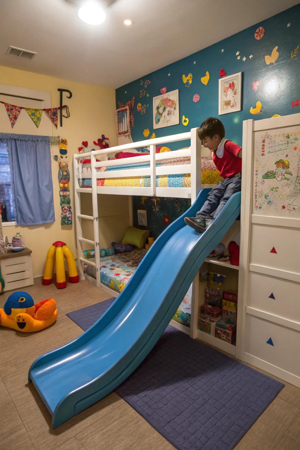 An interior descent adds a surprising and fun element.