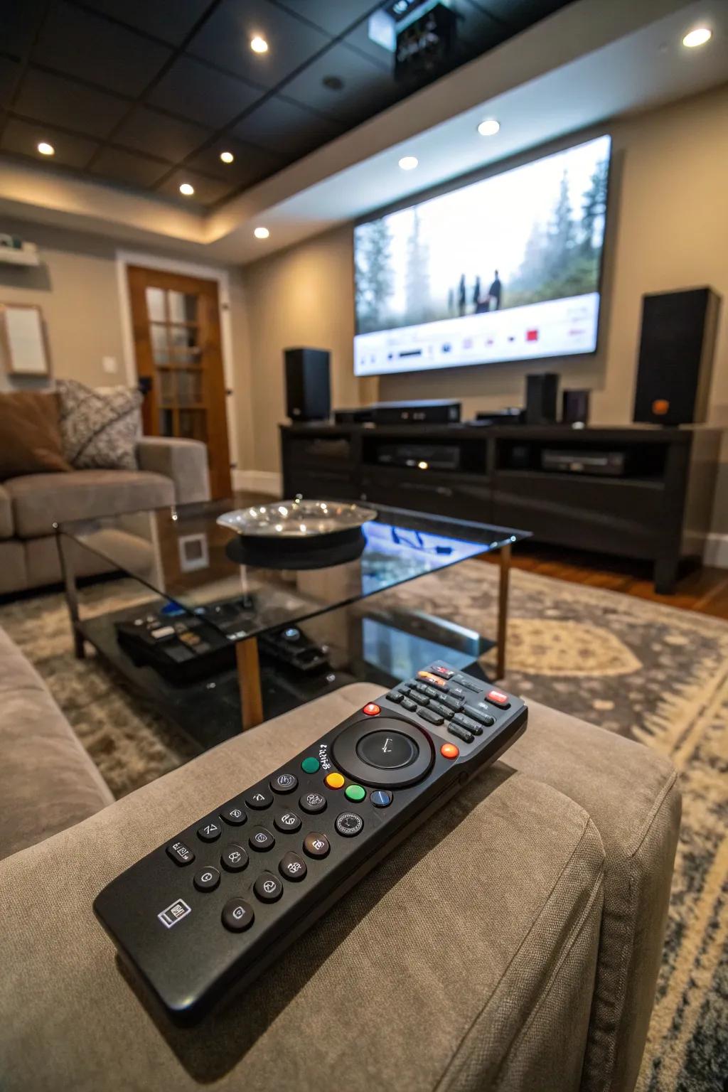 A smart control system makes a home cinema easy to use.