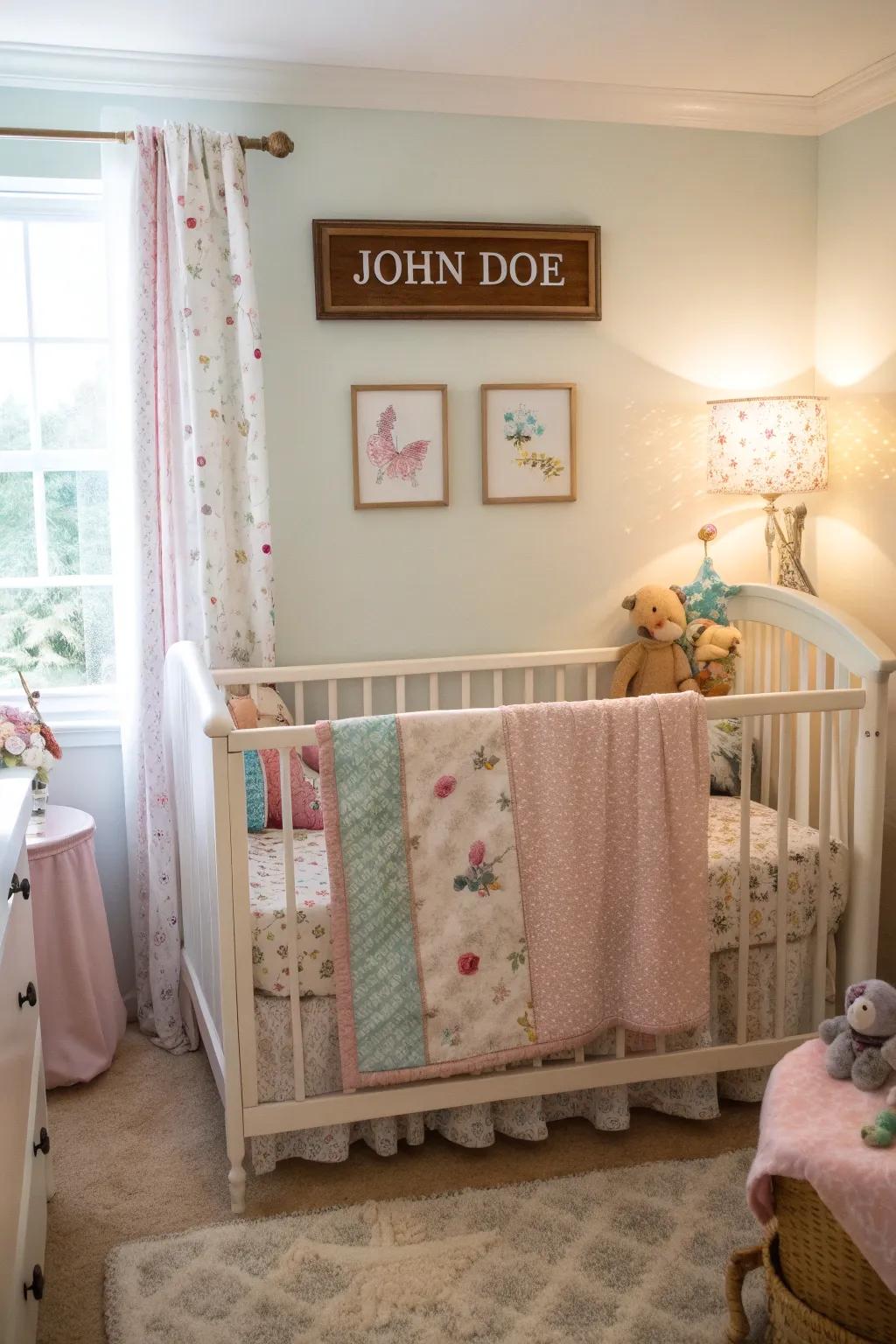 Individualized details ensure the nursery resonates uniquely.