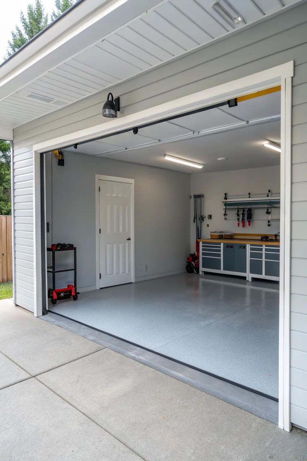 Change your garage with a stylish and bright paint job.