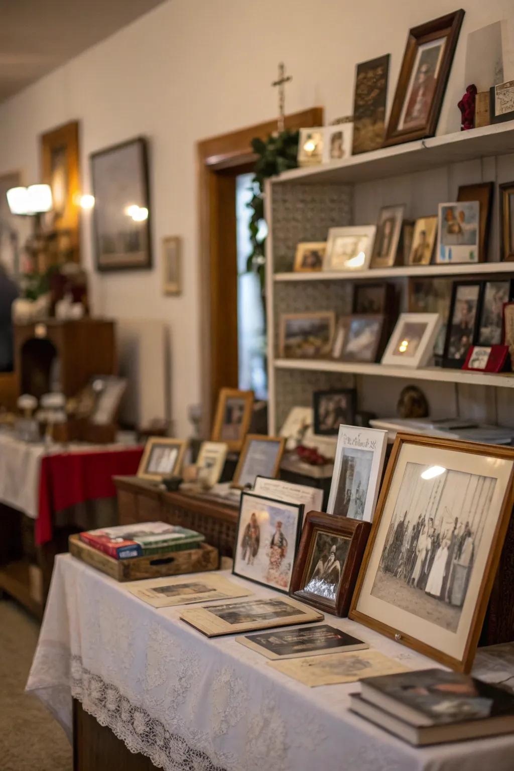 A space personalized with meaningful keepsakes.