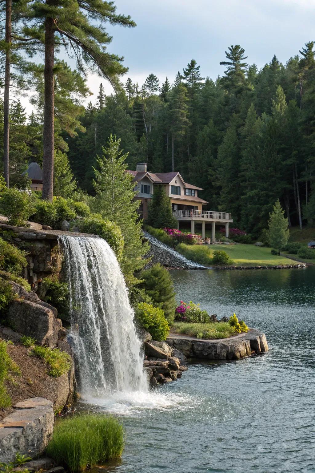 A stunning cascade detail that enhances the nature beauty of the landscape.