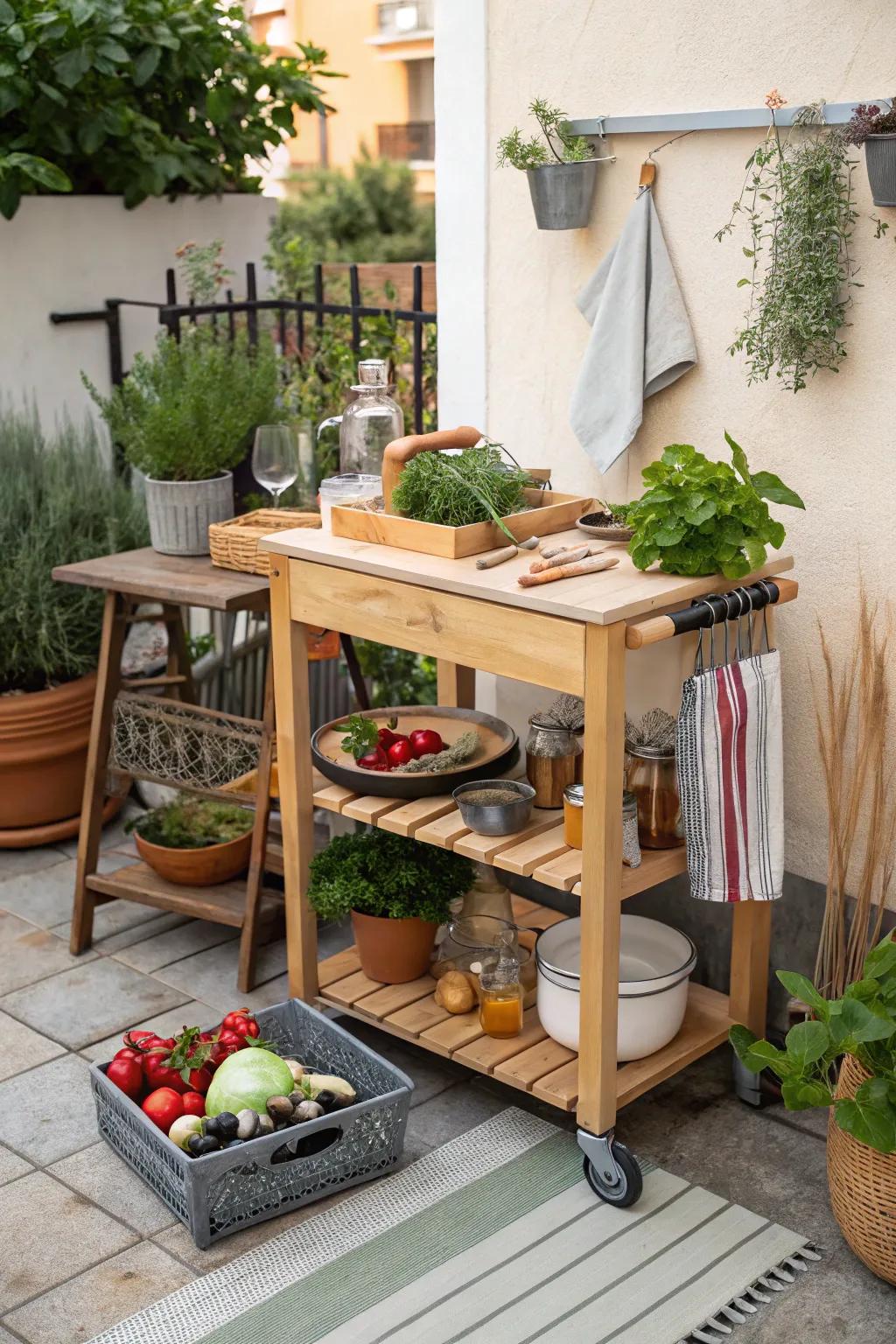With a mobile cooking trolley, you can add versatility to your setup.