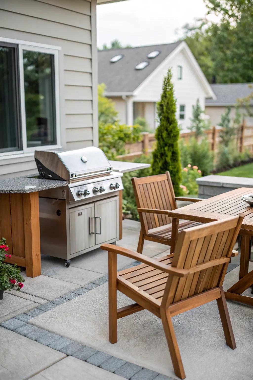 Weather-safe materials improve durability.