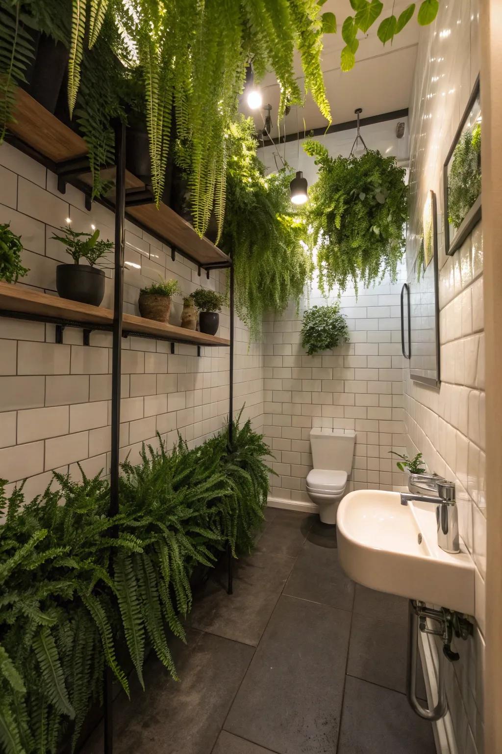 Greenery enhances freshness and vitality.