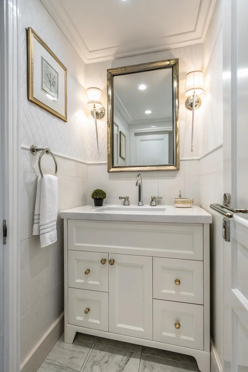 Elegant metals add a touch of luxury and sophistication.