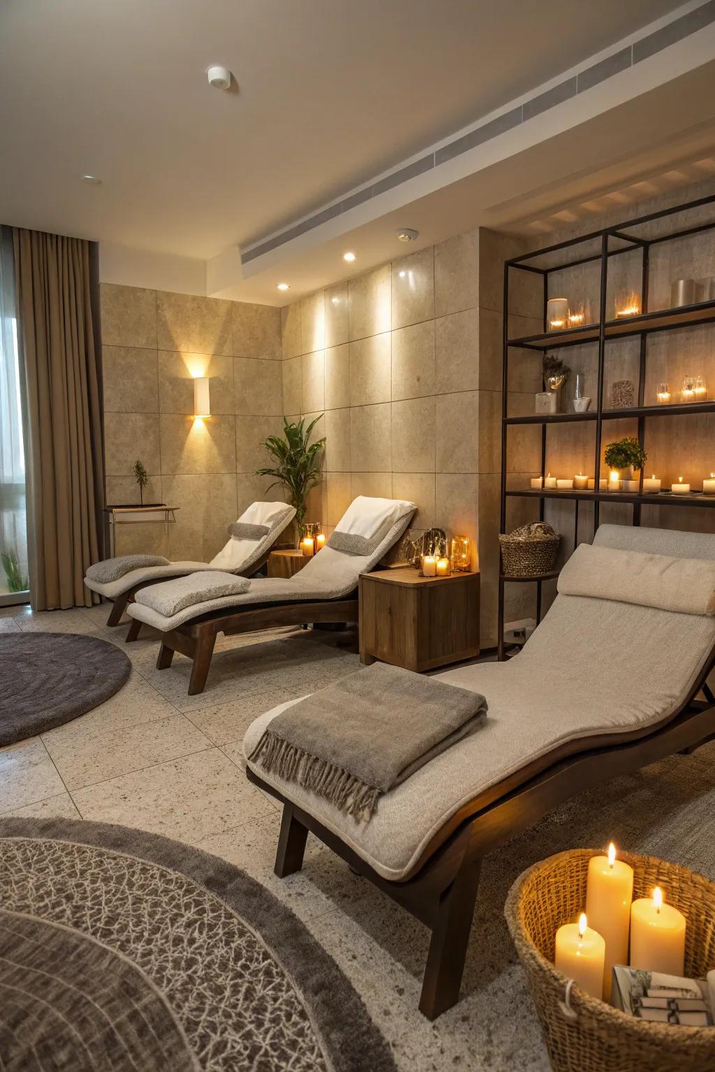 Cultivate a placid atmosphere through the subtle flicker of candlelight.