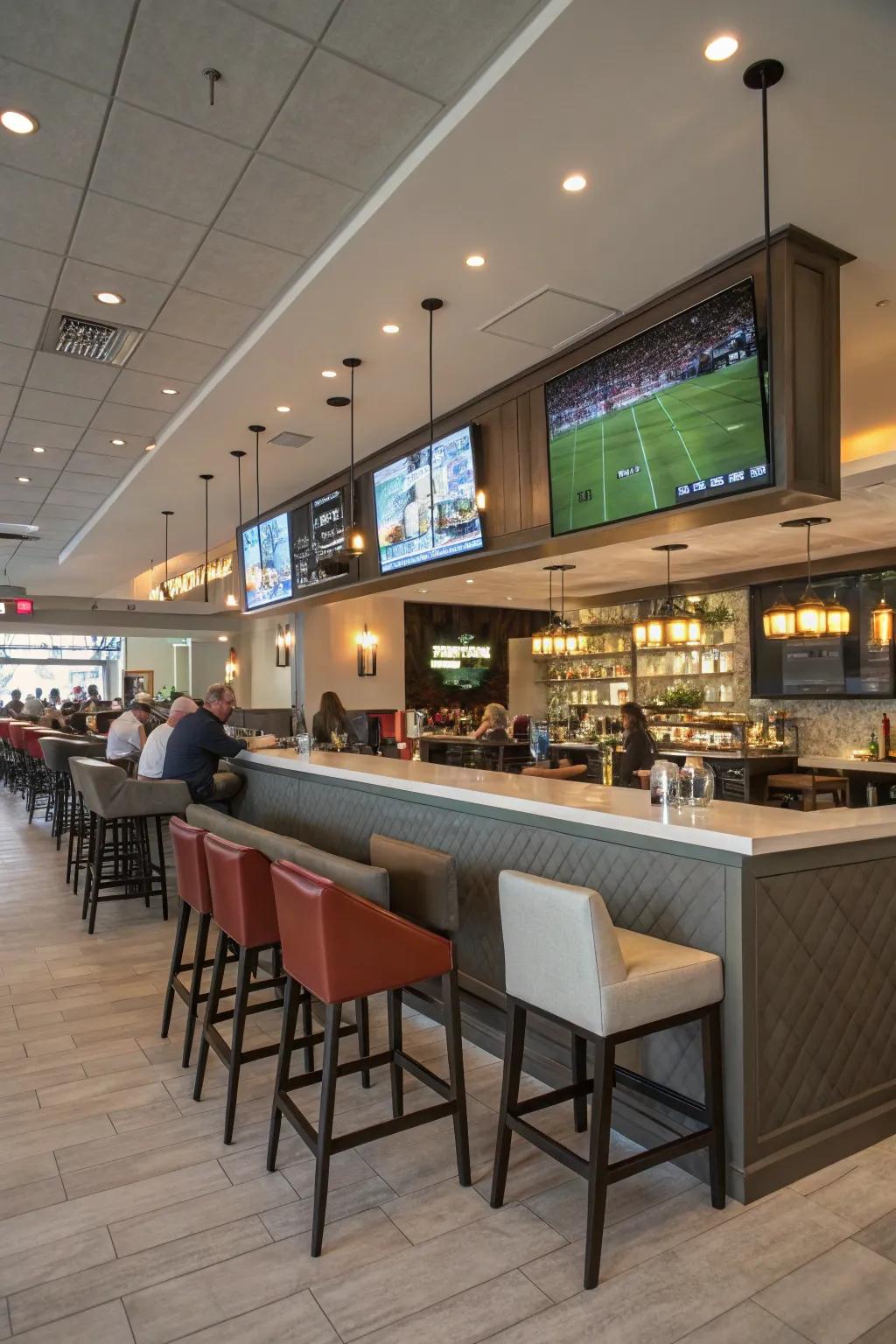 Modern aesthetics create a sophisticated and inviting environment.