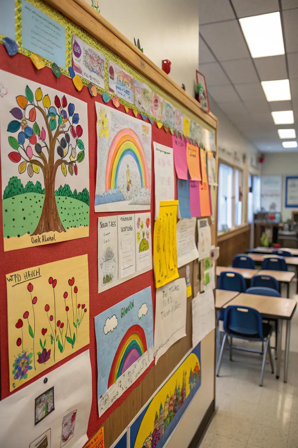 Creative aspects add inventiveness to the board.