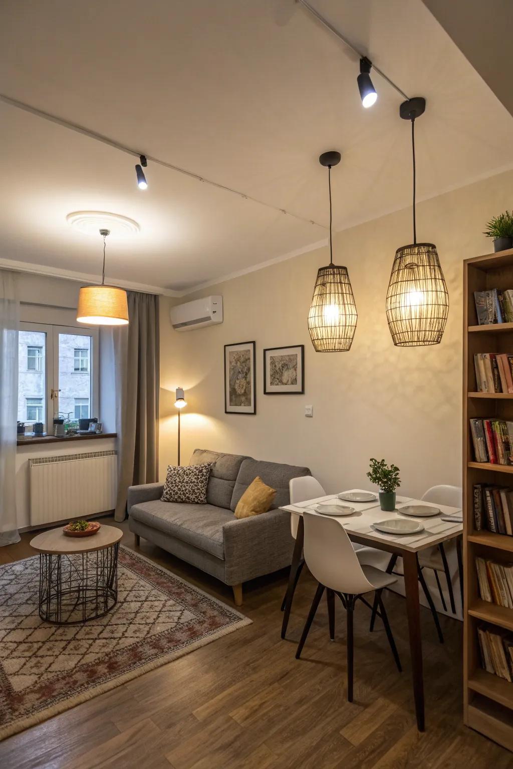 Layered lighting adds depth and enhances ambiance.