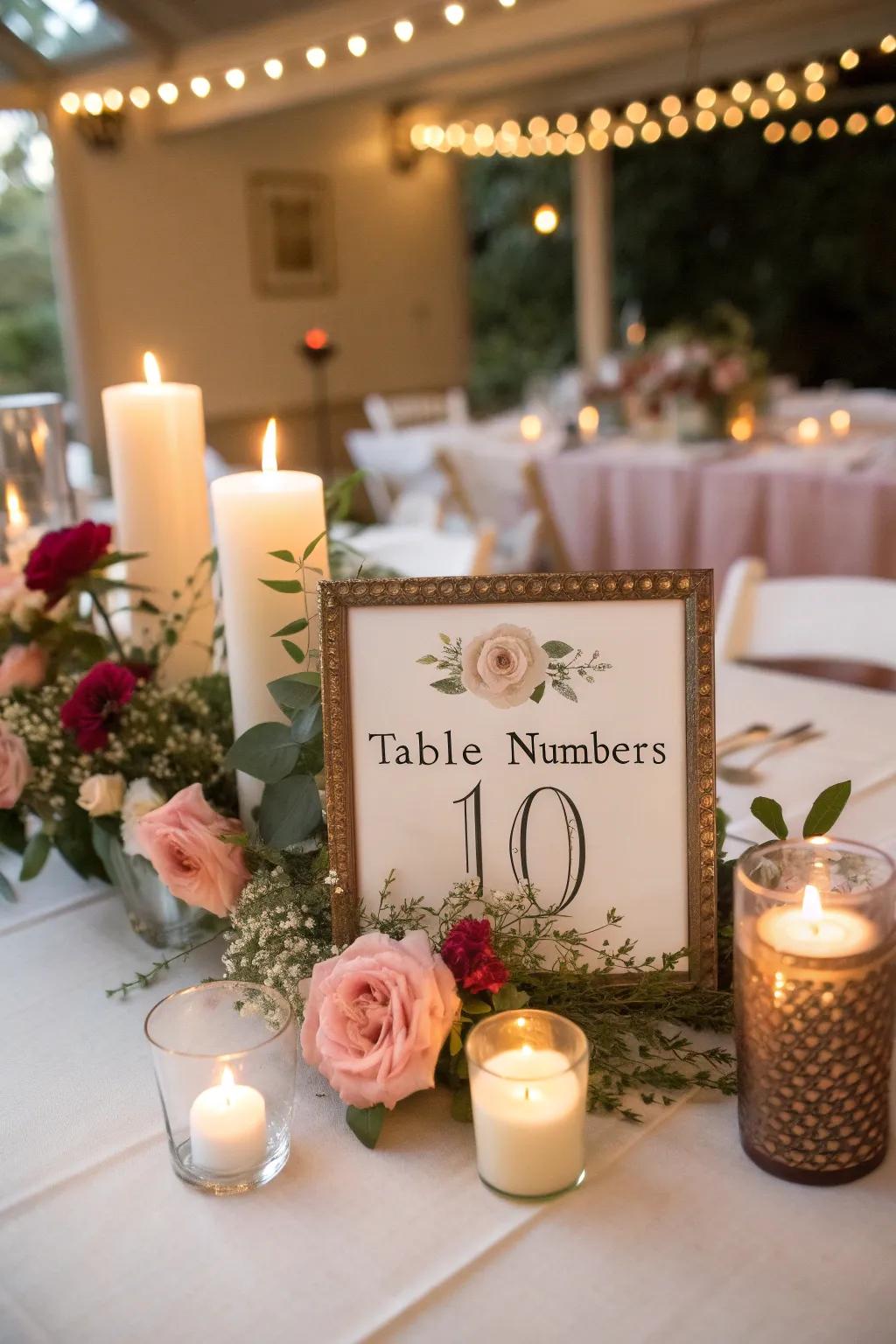 Tapered lights and blossoms craft a captivating and romantic tablescape.