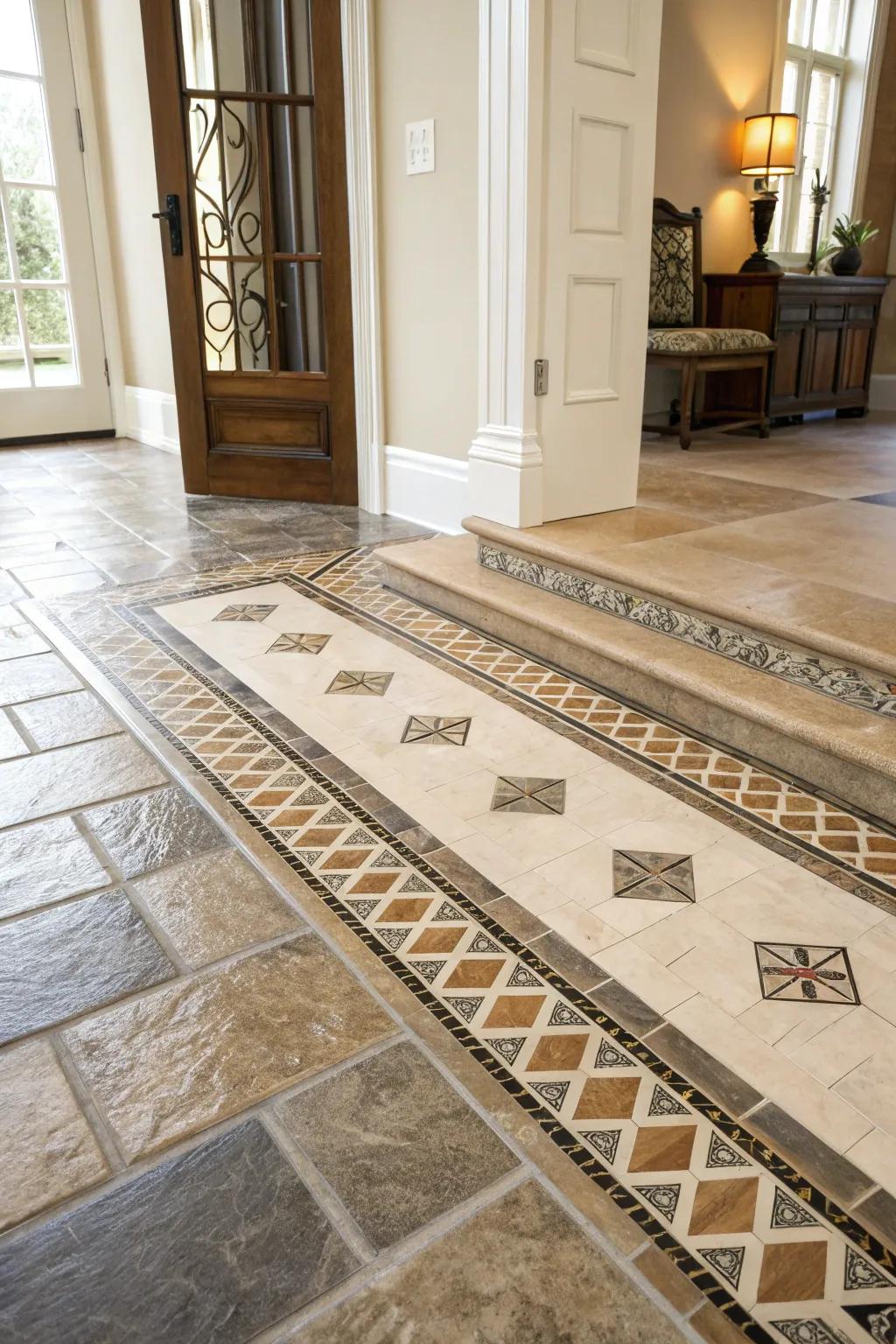 Accent borders add structure and elegance to transitions.