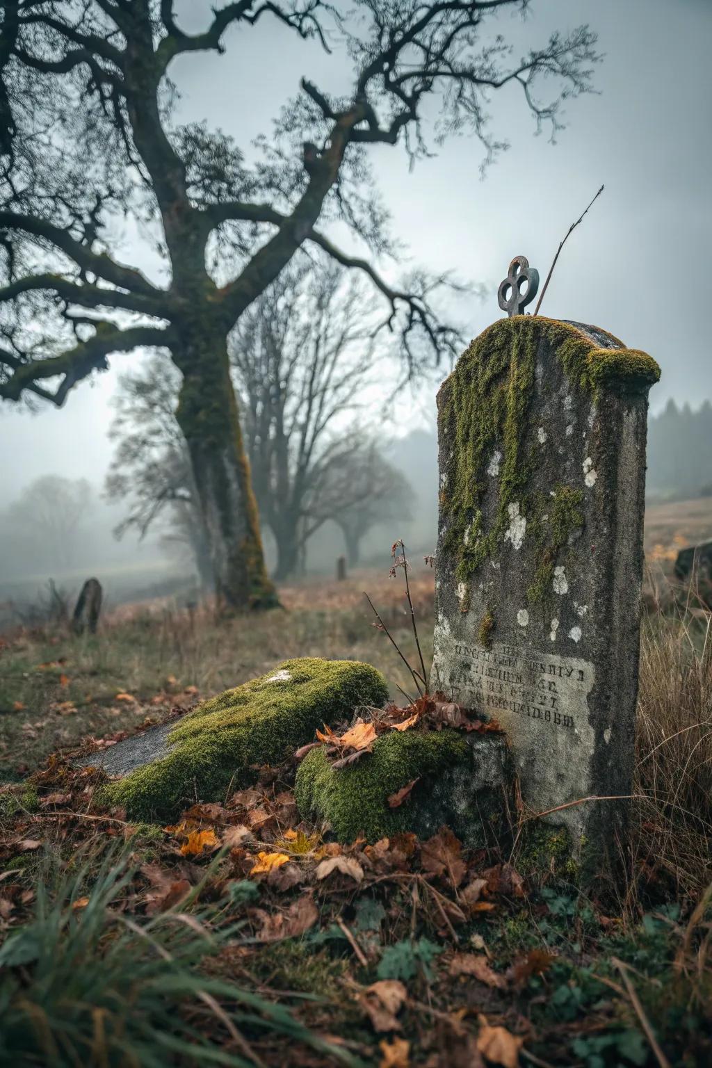 Lichen and moss integrate an authentic impression of age and nature.