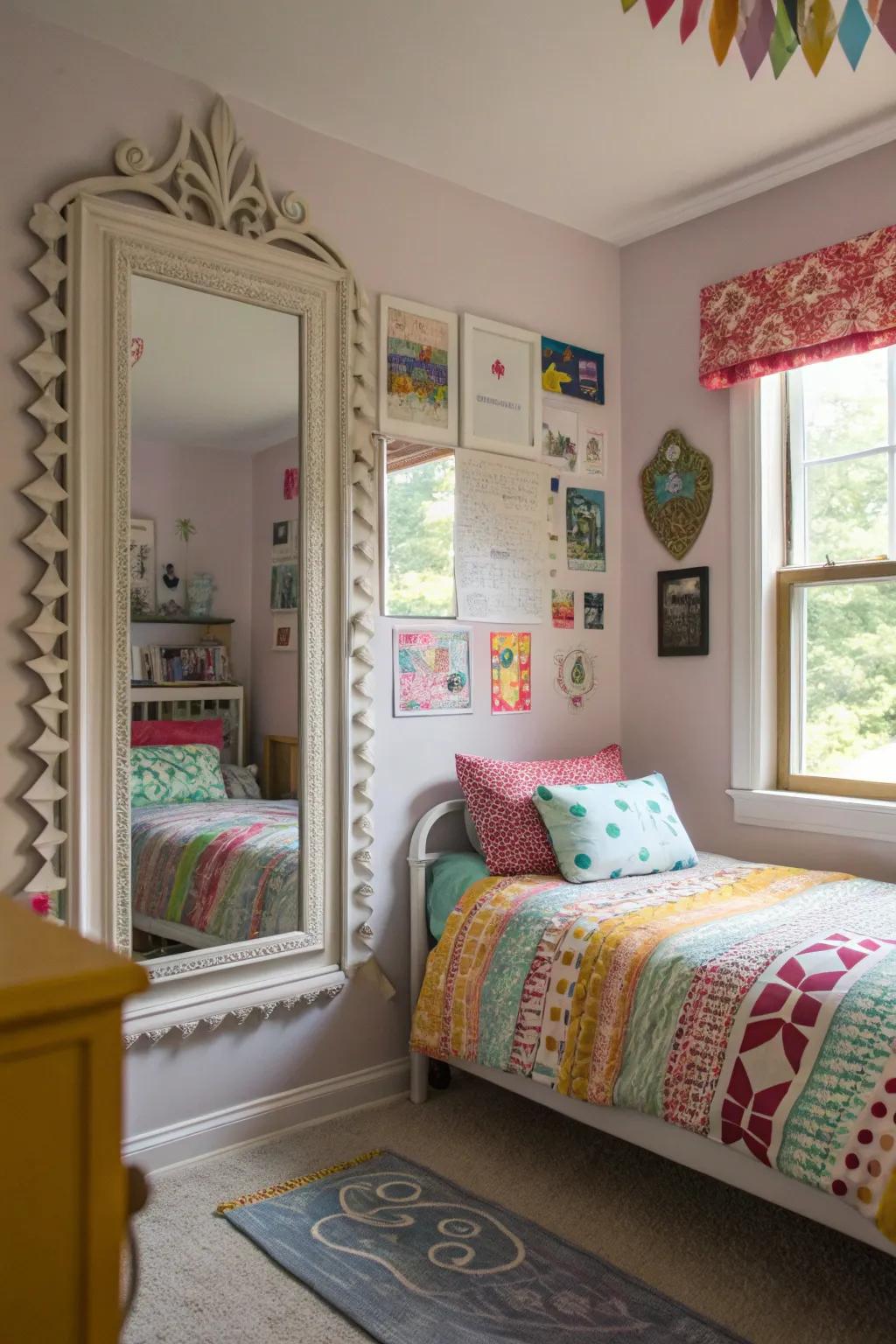 Mirrors not only amplify light but also add a touch of elegance to the room.
