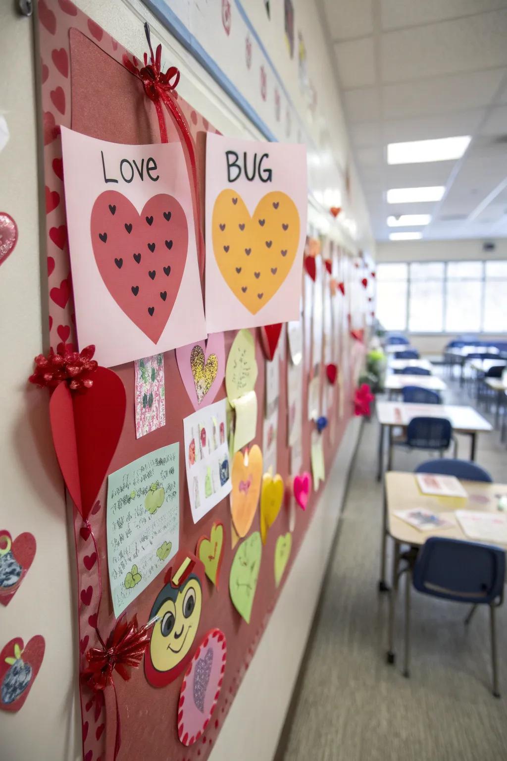 A display buzzing with love and charm.