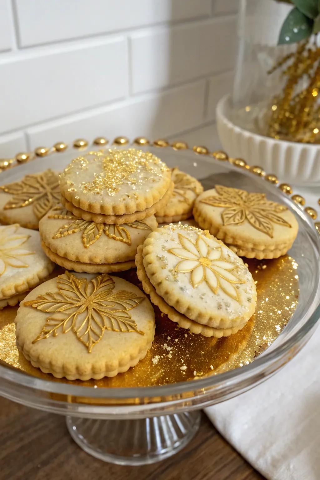 Gilded borders for a luxurious finish.