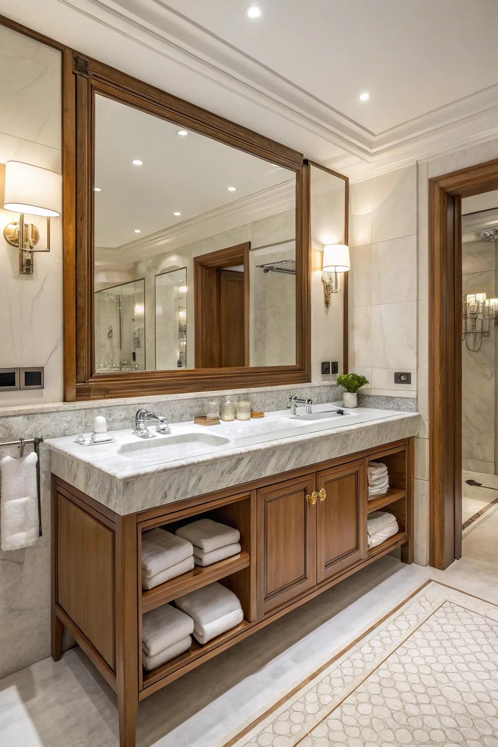 Materials like stone and wood add elegance and character.