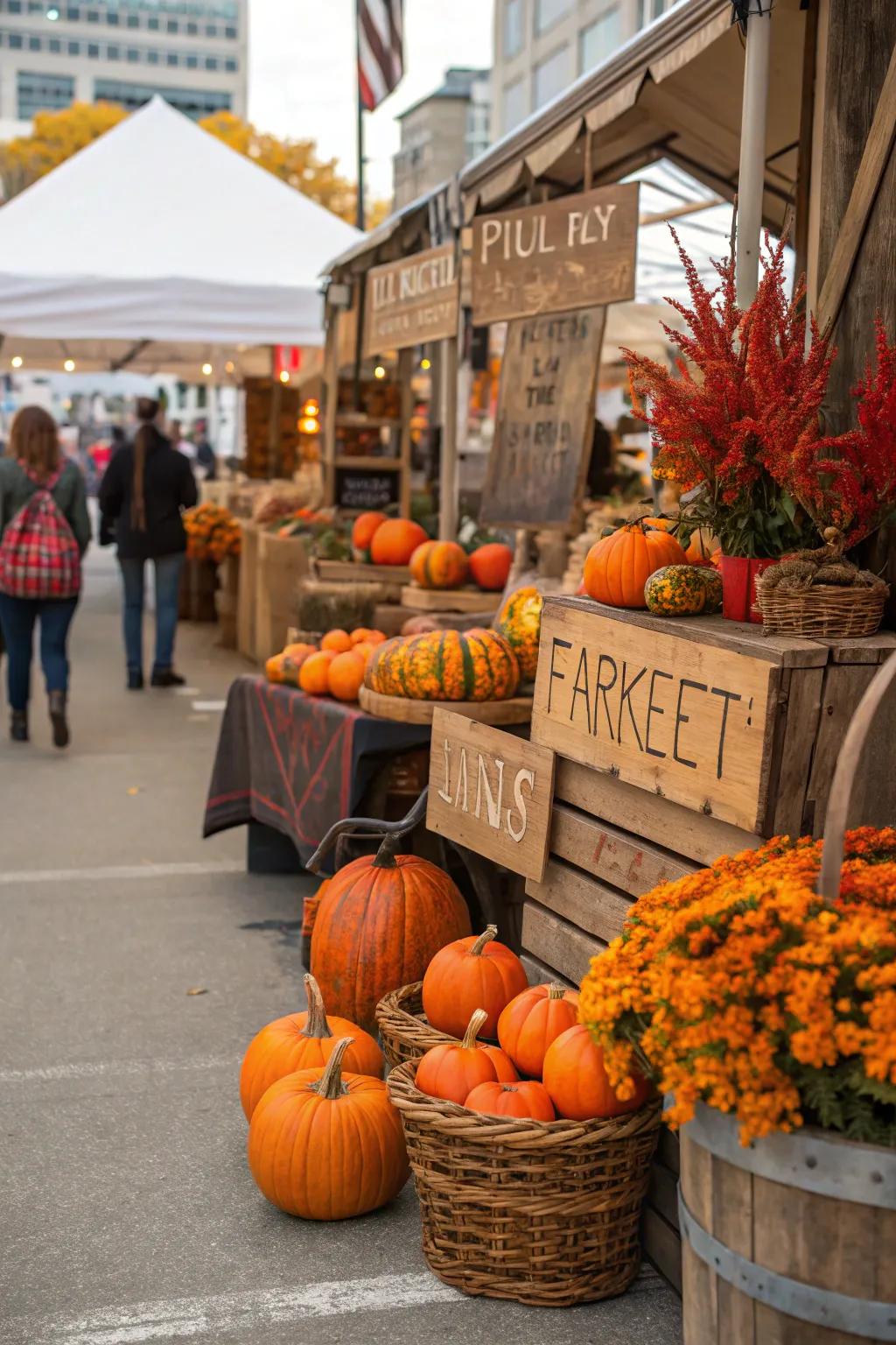 Seasonal ornament retains your booth current and welcoming.