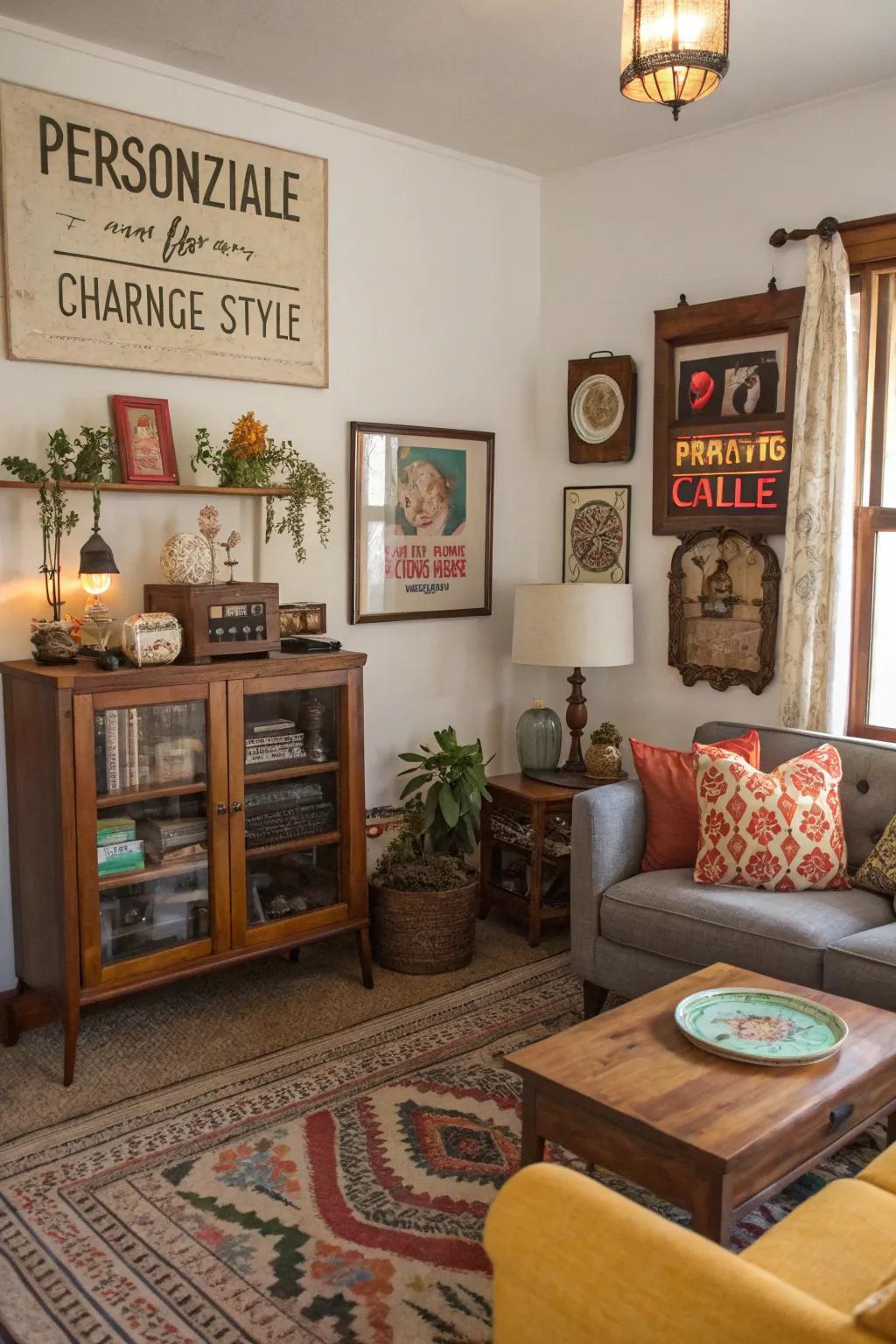 Personal touches in decor tell your distinct story.