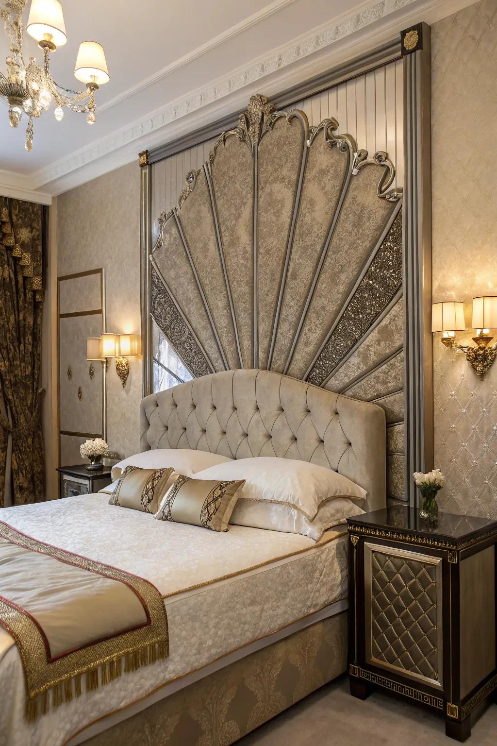 Art deco elements introduce boldness and luxury to your space.