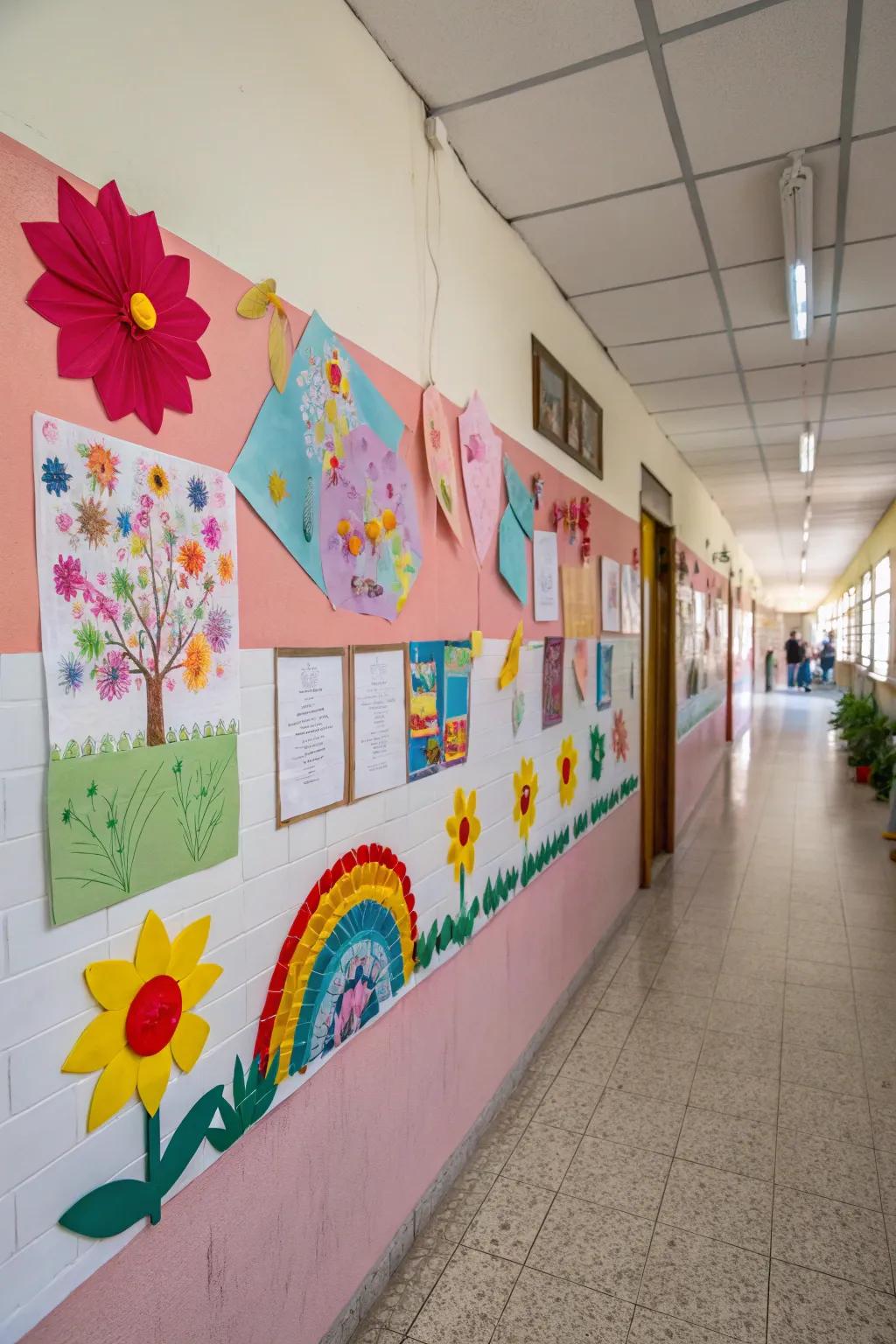 Designs for schools walls with crafts.