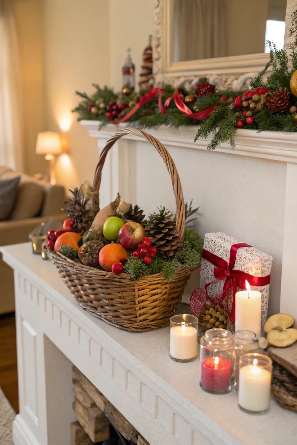 Seasonal accents bring festive spirit to the welcome selection.